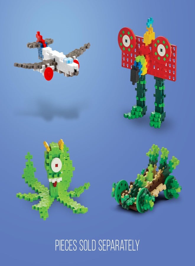 Plus-Plus PLUS PLUS Accessory Pack, 2 Baseplates, 8 Wheels, Car Plane Train Building Pieces, Stem Construction Parts for Kids - Red & Yellow - Image 3